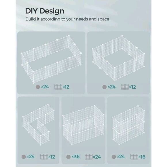 12 Panel Pet Playpen Metal Crate Fence Kennel Exercise Pen Small Animal Cage US - Picture 2 of 7
